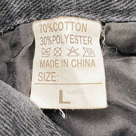 Skeleton Baggy Jeans Sz L 30x Black Denim Wide Leg Pants Goth Halloween Bones - Picture 13 of 13